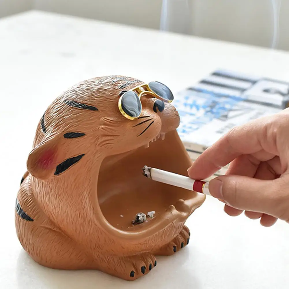 Пепельница легкая в чистке пепельница ручной работы с тигром бульдогом