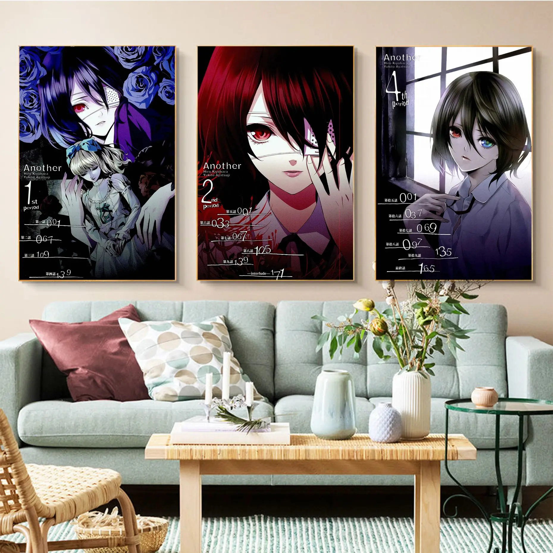 

Japanese Horror Anime Another Classic Vintage Posters Vintage Room Home Bar Cafe Decor Posters Wall Stickers