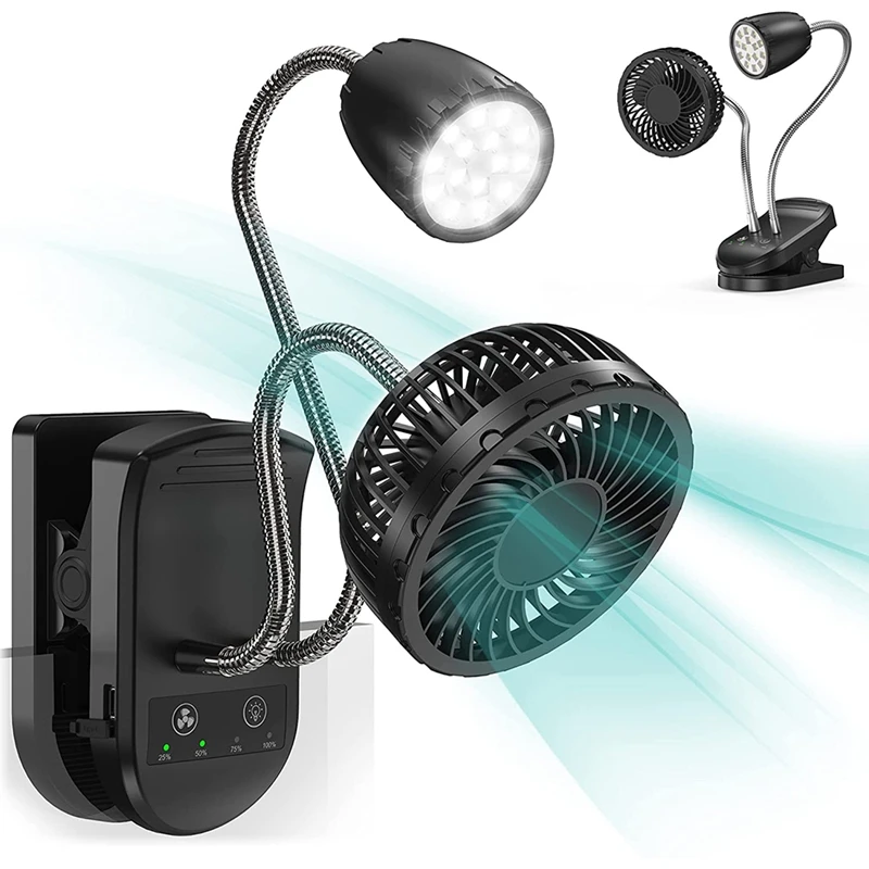 

Barbecue Grill Light And Fan BBQ Lights And Clip On Fan 3 Modes Light And Fan Settings For Outdoor Grill, Camping