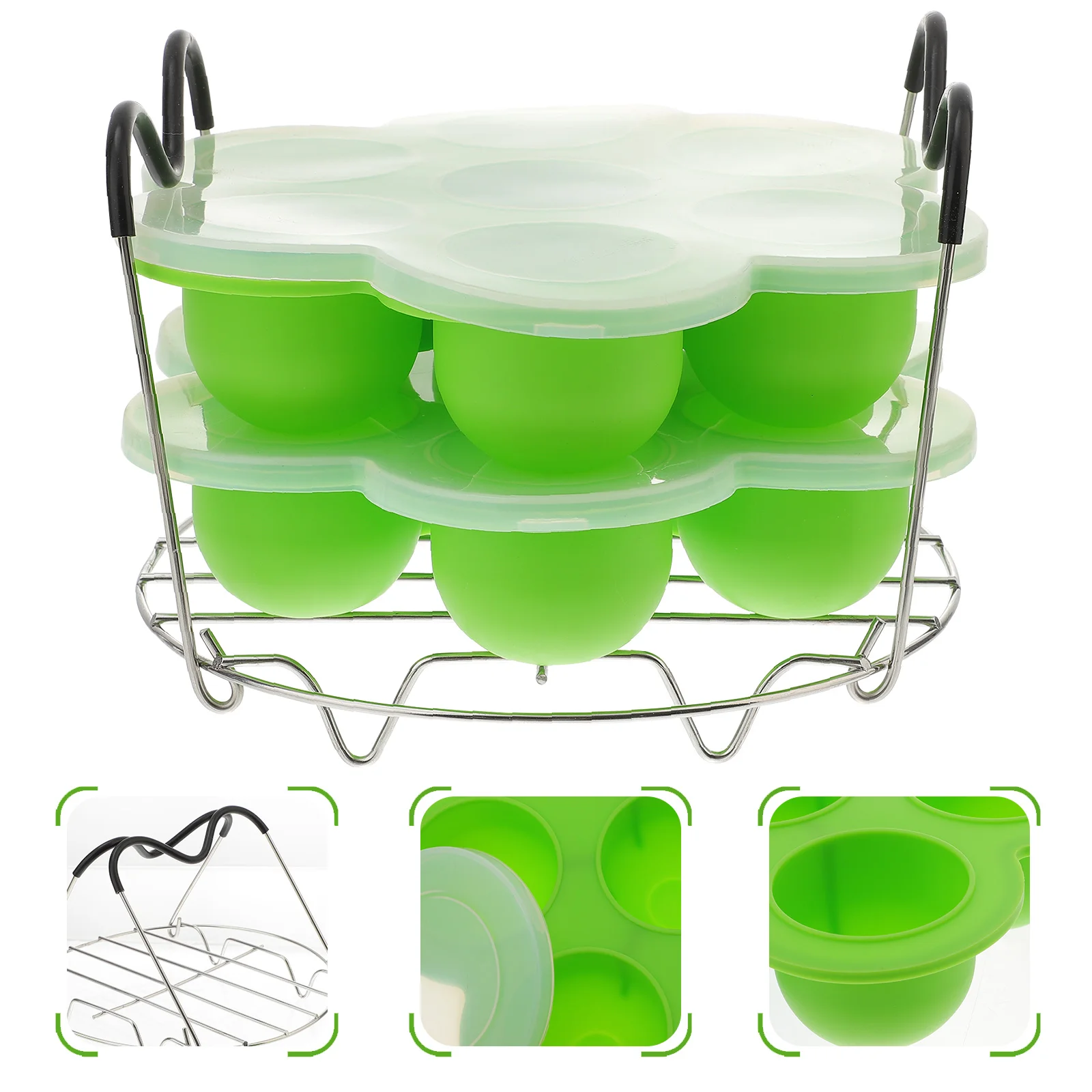 

3 pcs Silicone Egg Bite Cups Silicone Egg Bite Tool Pressure Cooker Trivet Egg Bite Cooker Silicone Baby Freezer Tray