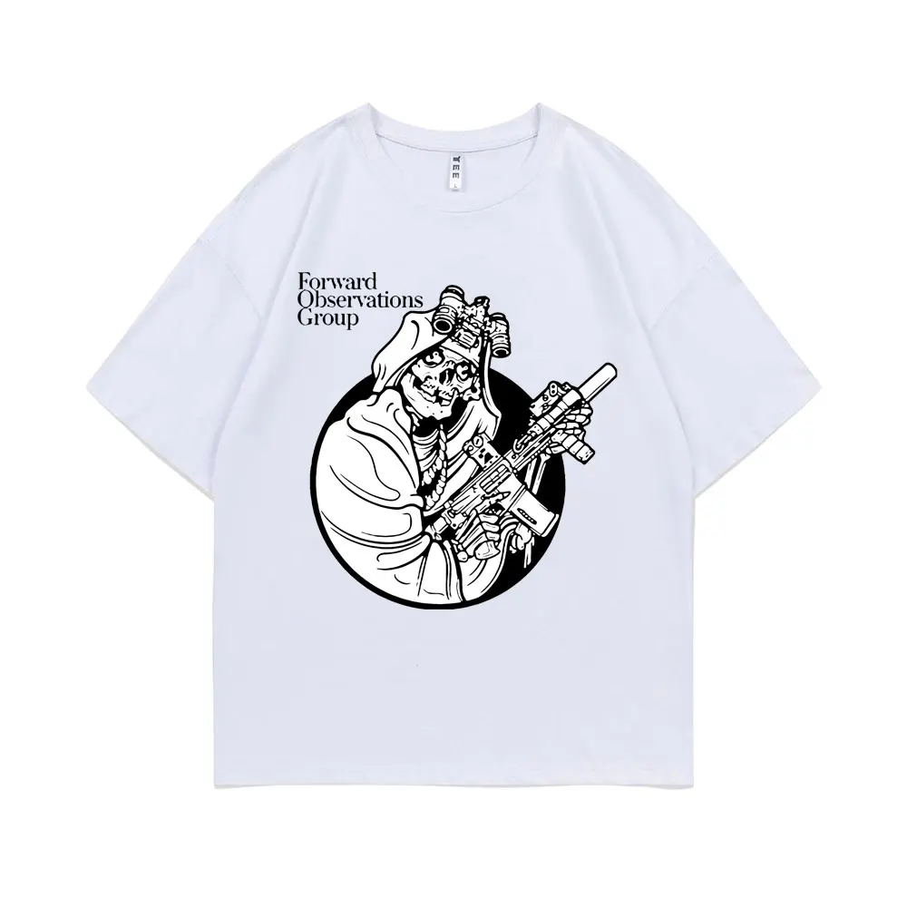 

Vintage Gbrs Forward Observations Group Tshirt Men Women Cotton Tee Shirt Punk Horror Skull Short Sleeve T Shirts Unisex Tops