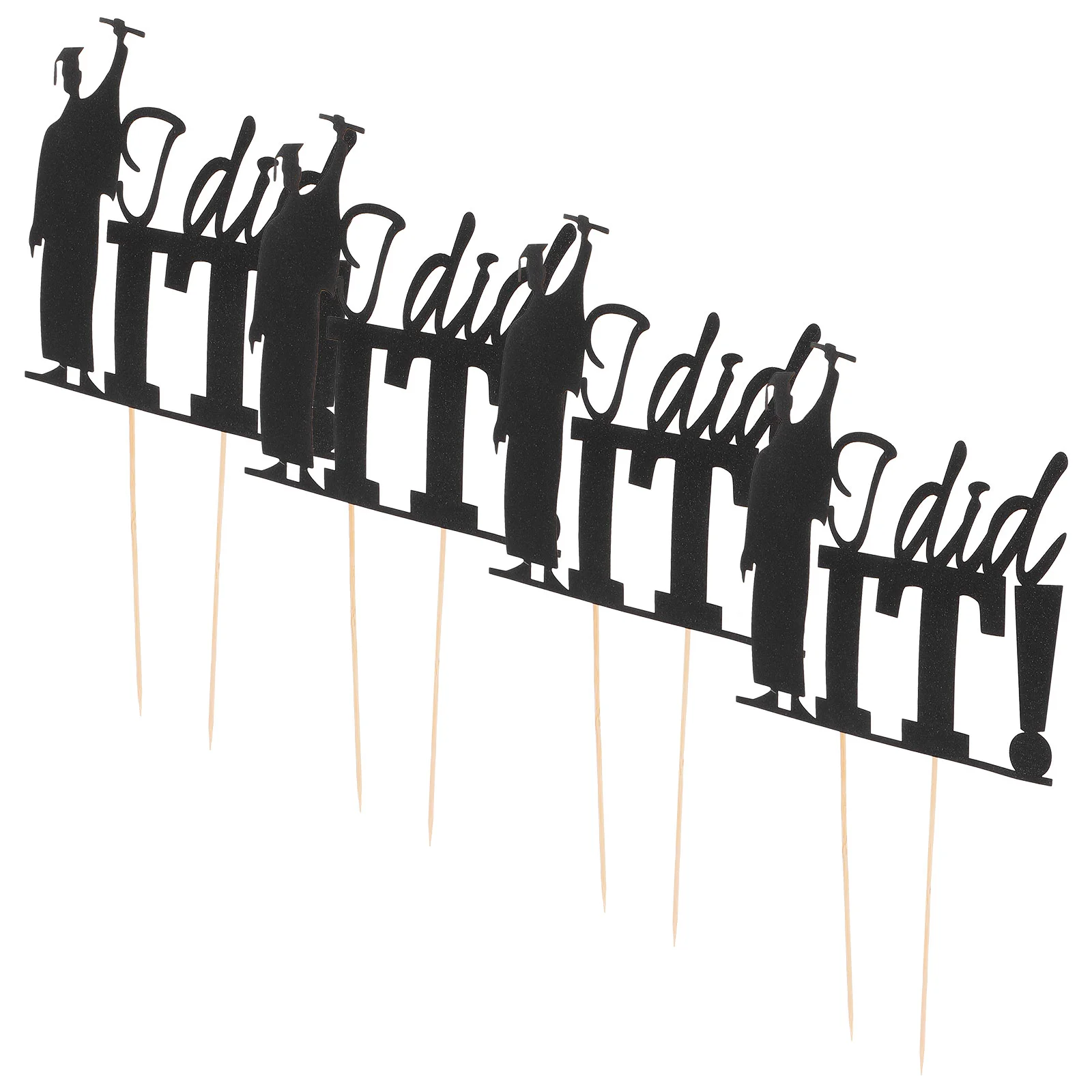 4 шт. Топперы для тортов особых случаев Did It Hat Креативные бамбуковые выпускные