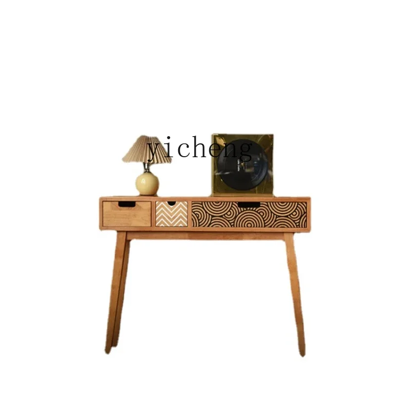 

XL Solid Wood Cabinet Bar, Nordic Home Entry Side View Side Cabinet a Long Narrow Table Narrow Table Console