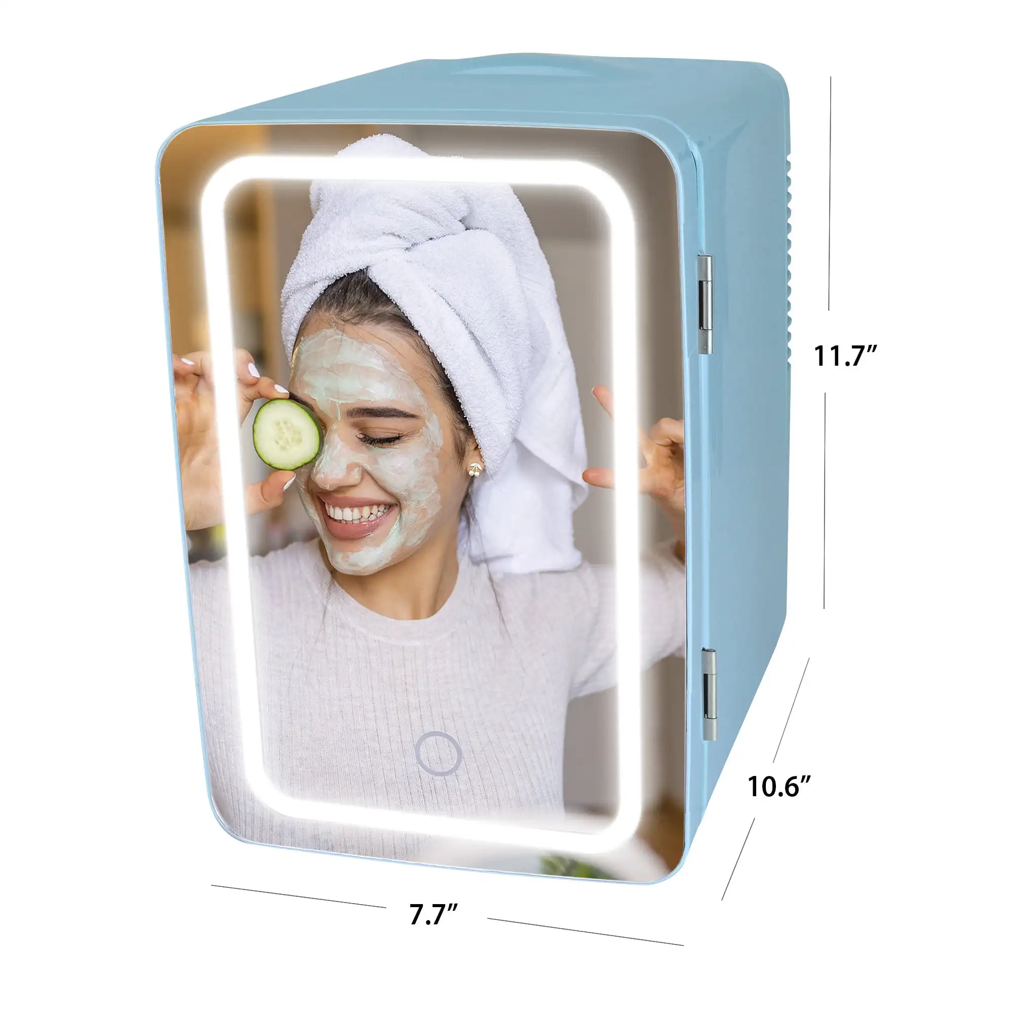 With Mirror Door, Blue