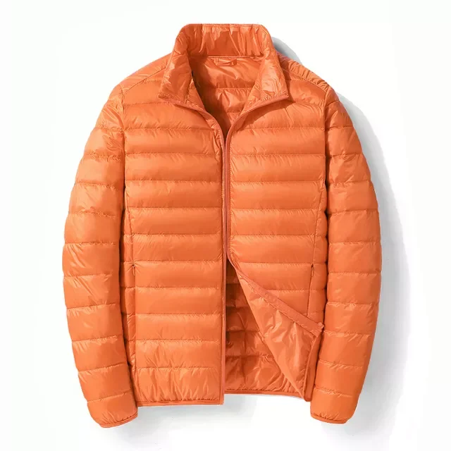 Coat Portable Breathable Man Winter Stand Collar Warm Liner Clothes White Down Men's Clothing Ultra Light Duck Down