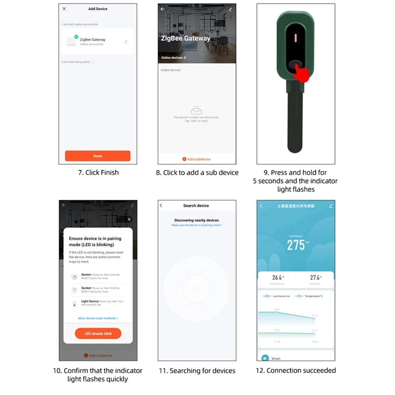 Умный измеритель влажности почвы Zigbee тестер с приложением для управления через