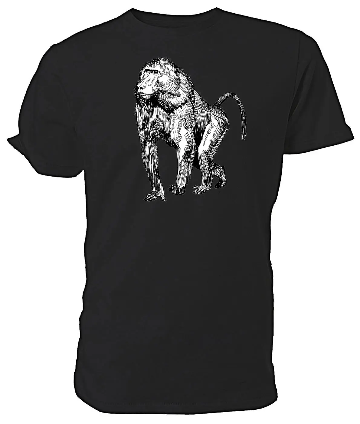 Футболка Baboon выбор размеров и цветов черно-белая