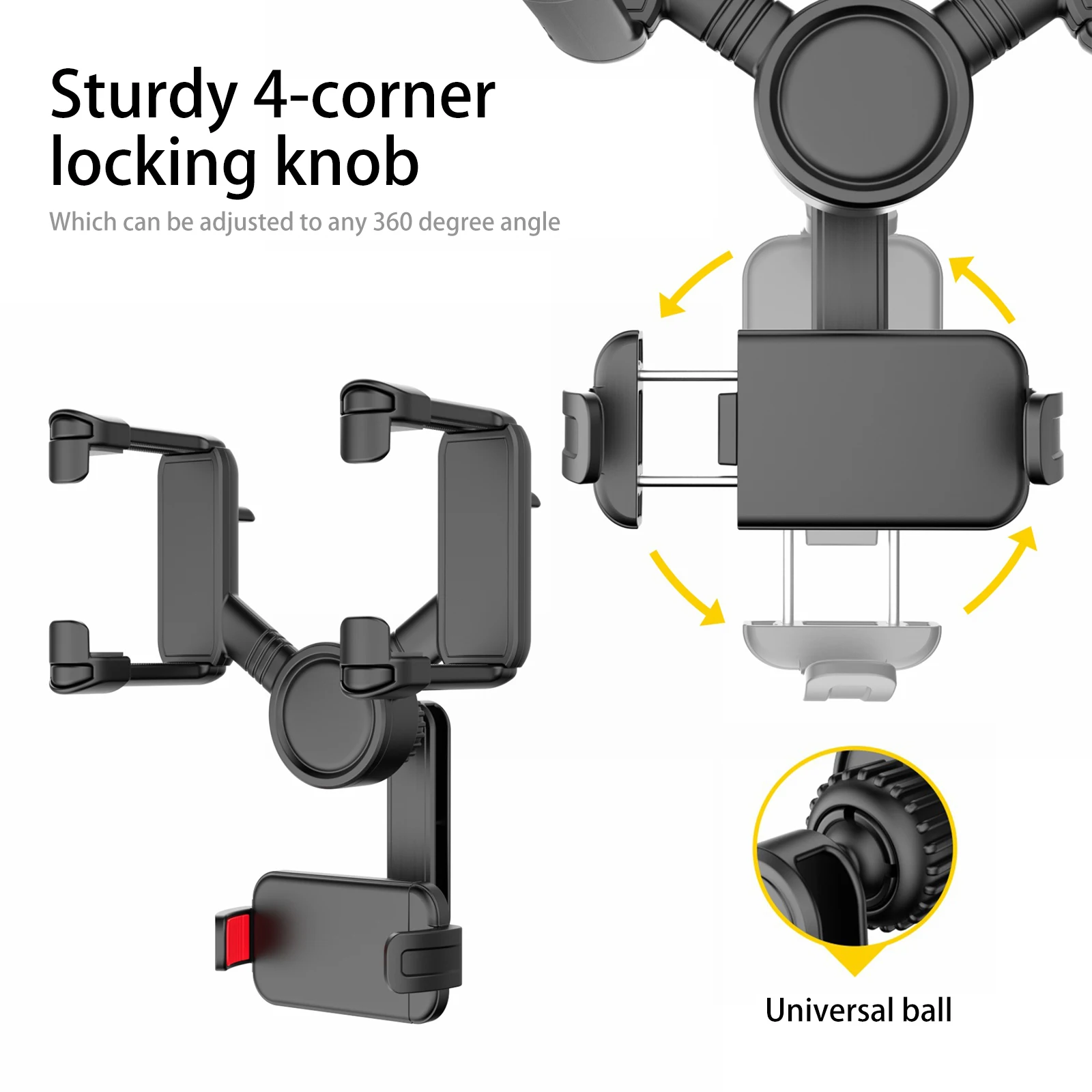 

Универсальный автомобильный держатель-подставка для зеркала заднего вида, 360 дюйма