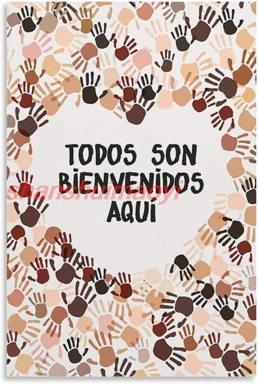 JOINCCI Brug Son Bienvenidos Aqu постер Все добро пожаловать испанское украшение для класса