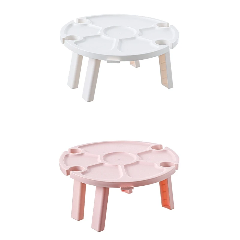 

Outdoor Camping Folding Picnic Table Portable Wine Glass Rack Foldable Fruit Snack Board