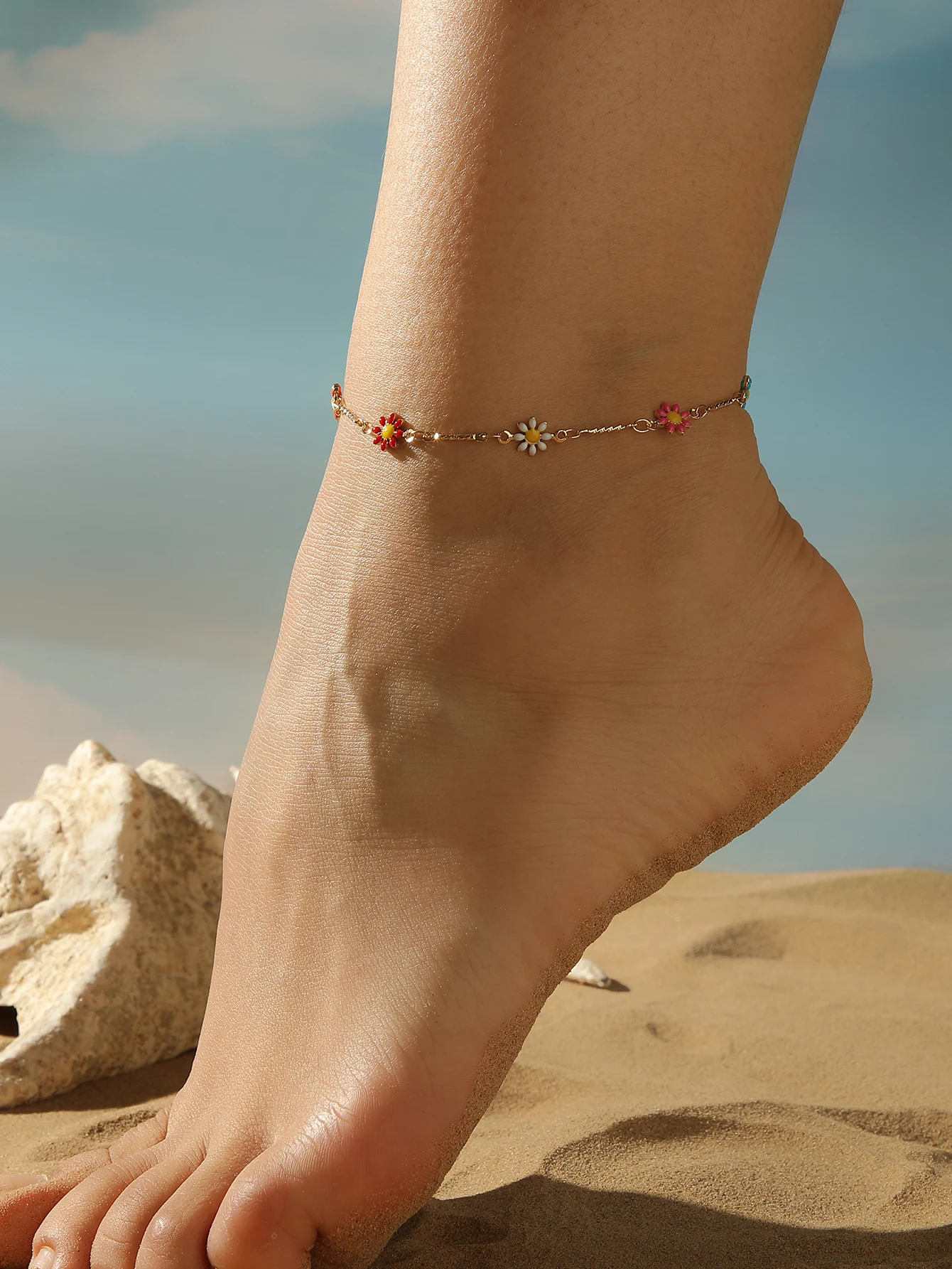 Женский браслет на щиколотку из нержавеющей стали