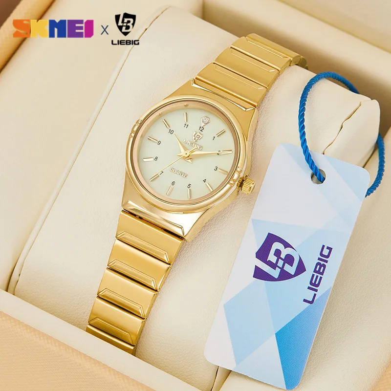 

SKMEI Fashion Japan Quart Movement Women Watches Luxury Female Ladies Golden Wristwatch Girl Clock Relogio Feminino Reloj mujer