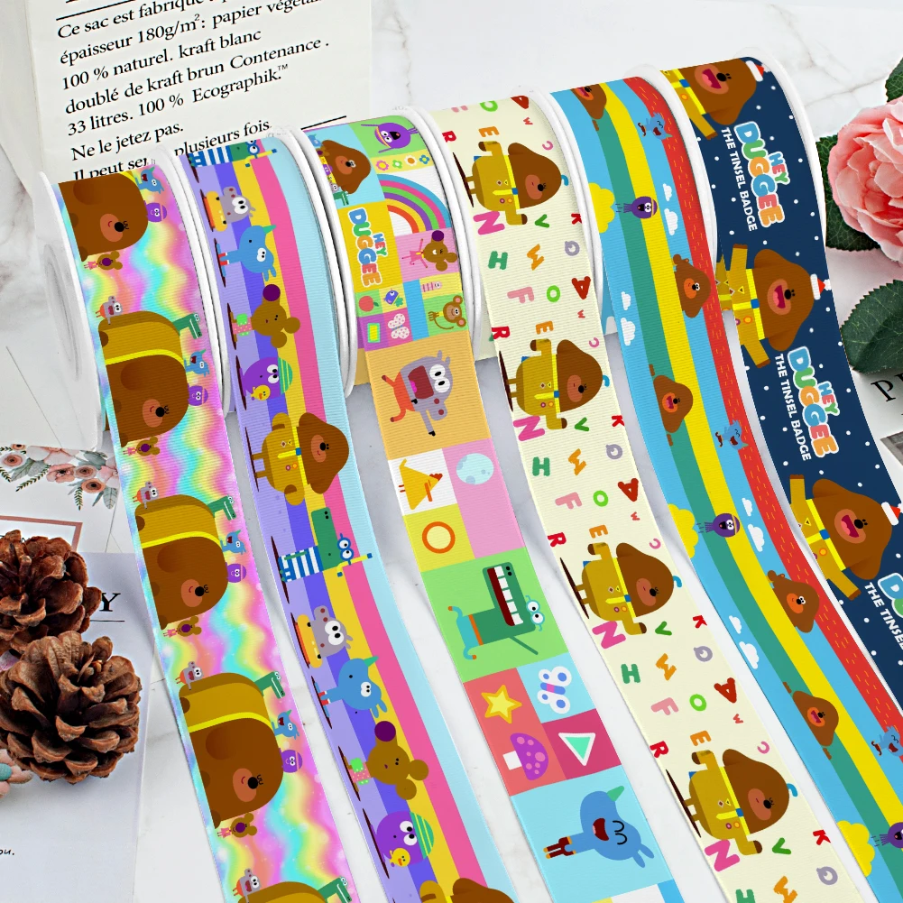 10 м в рулоне большая дружественная и добрая собака атласная лента бант для волос