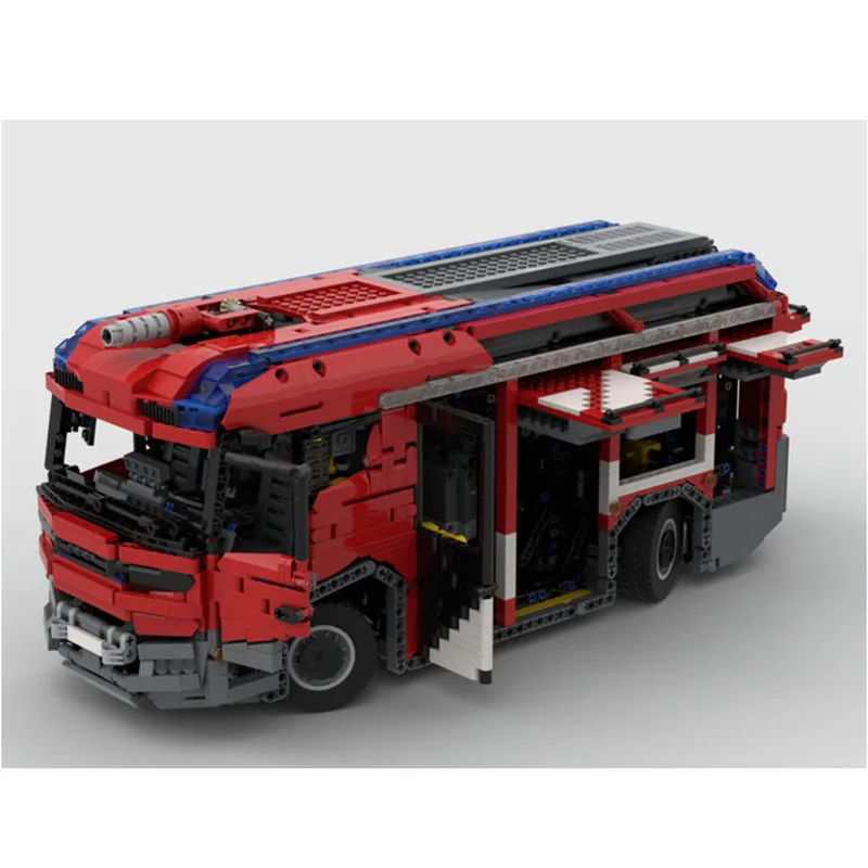 Новинка строительный блок модель пожарной машины 4391 шт. Пазл сделай сам для