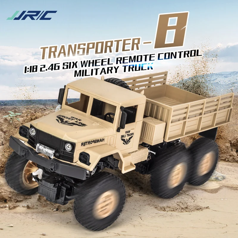 

JJRC Q68 Q69 1/18 2.4G 4WD Brushed Motor Yellow Green RC Vehicle Off-Road Military Truck Car RTR Model Kid Toys for Boys