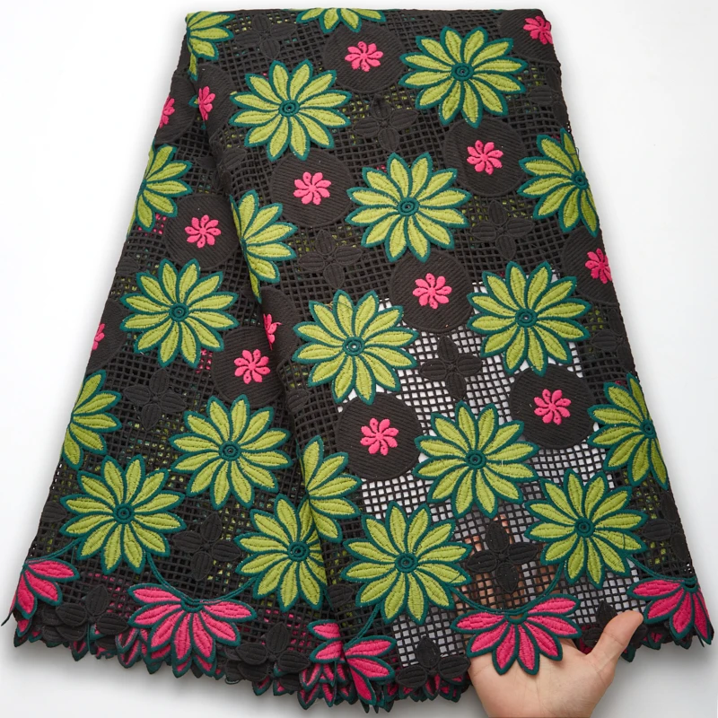 Нигерийский шнур гипюр вышивка кружево 5 ярдов африканская ткань французский