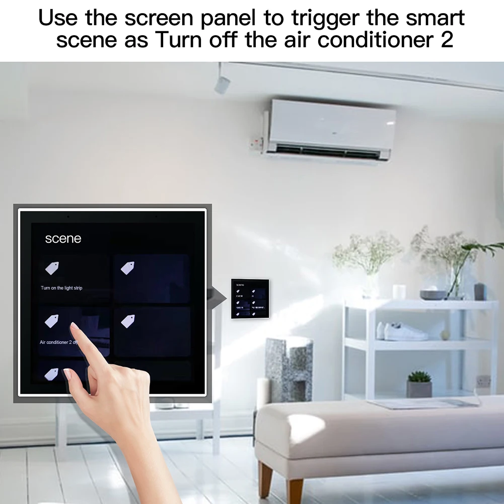 

Панель управления сенсорным экраном Wi-Fi Zigbee, совместимая с Bluetooth Центральная панель управления Tuya для интеллектуальных сцен