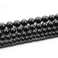 1 strands 153738cm round natural black agate stone rock 4mm 6mm 8mm 10mm 12mm beads lot for jewelry making diy bracelet