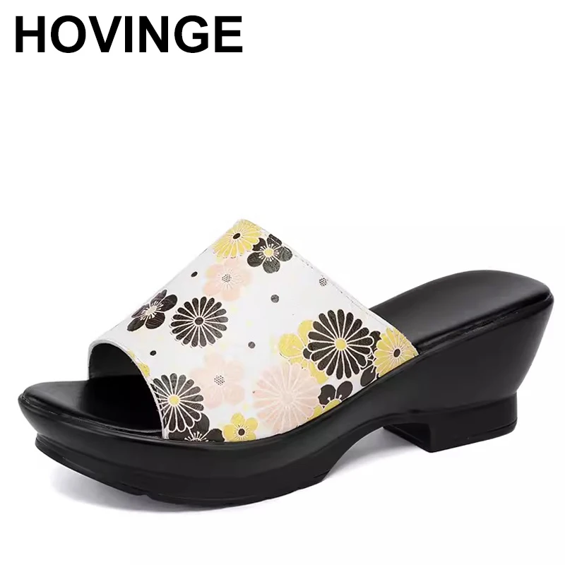 Шлепанцы женские летние с открытым носком натуральная кожа высокий каблук