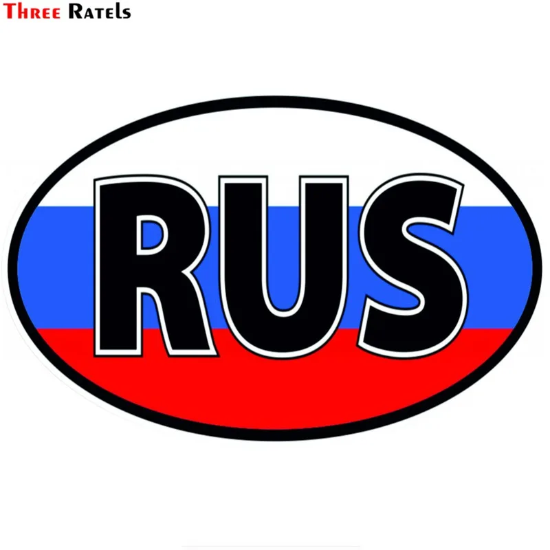 

Three Ratels TZ-1724# 15x9.6cm Flag of Russia Rus Car Stickers Funny Car Sticker Auto Decals