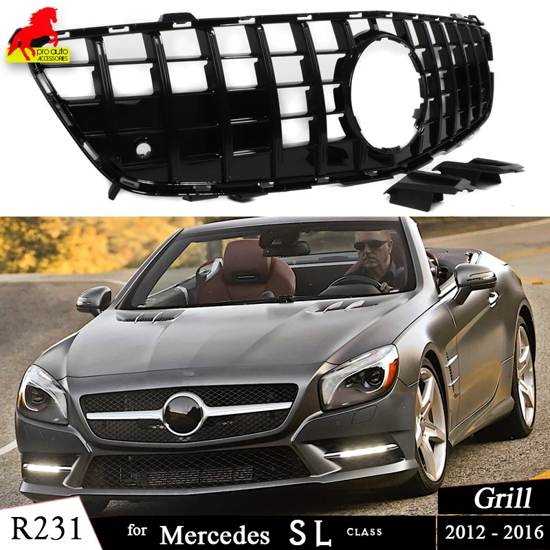 

Решетка R231 GT для переднего бампера Mercedes SL Class R231 SL300 SL350 SL400 SL550, не для SL 65 SL 63 AMG, 2012 - 2016 ГТ