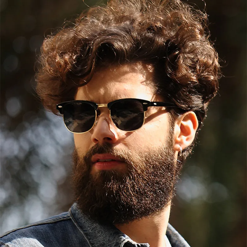 

Classic Half Metal Polarized Sunglasses Men Women Brand Designer Glasses Mirror Sun Glasses Fashion Gafas Oculos De Sol UV400