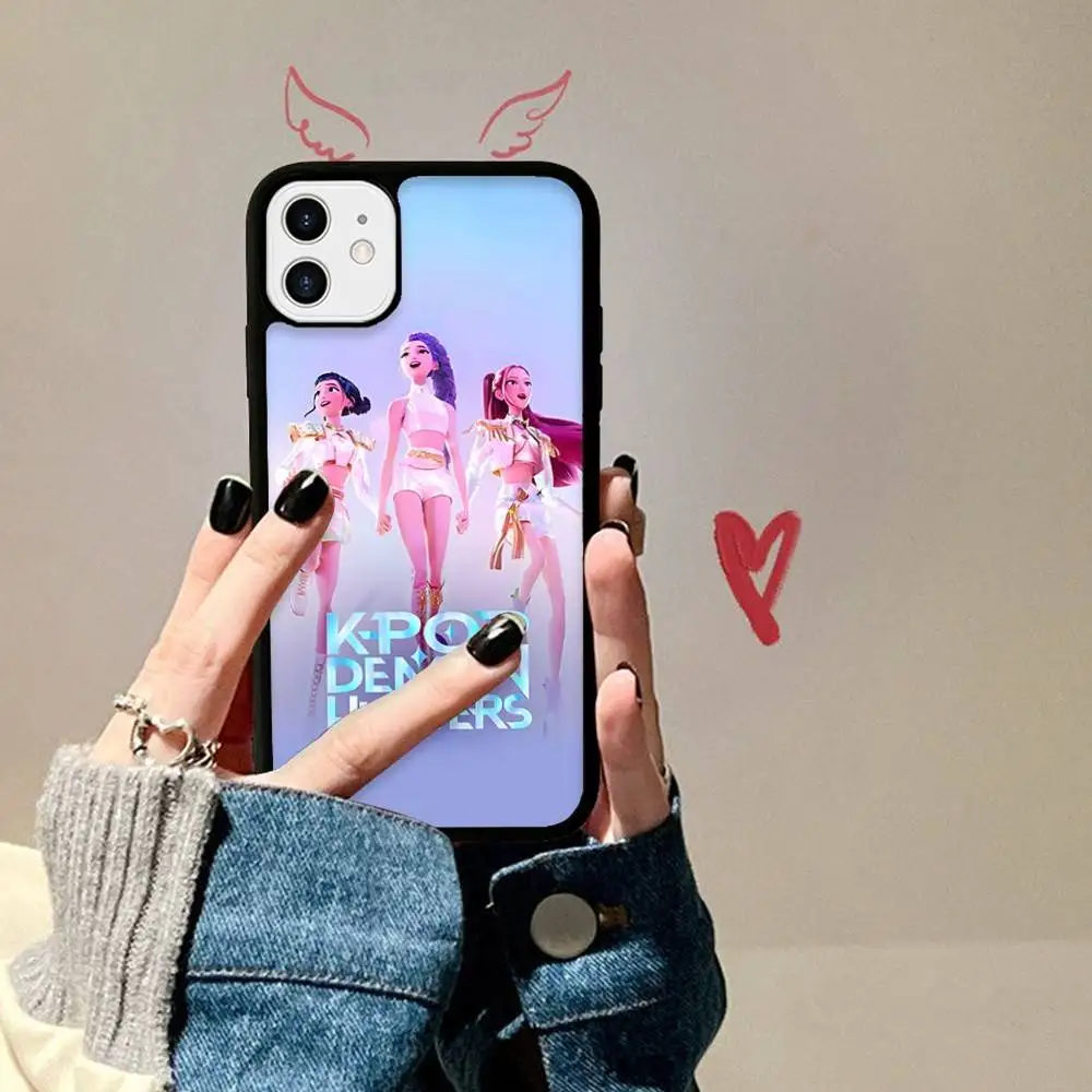 Фото Популярный чехол для телефона KPop Movie D-Demon H-Hunters из PC+TPU для iPhone 11 12 13 14 15 16 17 Plus Pro Max №5