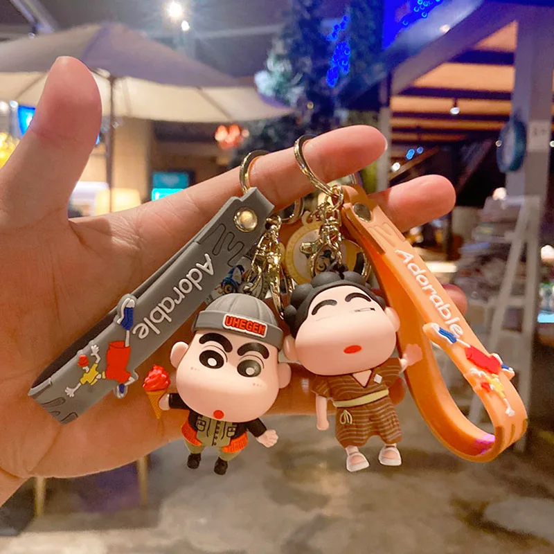 Kawaii Crayon Shinchan аниме брелок сумка кулон игрушка мультфильм милый ПВХ модель куклы