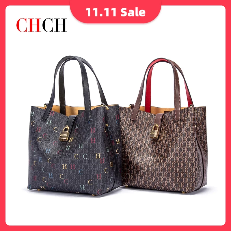 

CHCH 2022New Elegant Ladies Fashion Trend Printing Shoulder Bag Messenger Handbag Large Capacity Women's Bucket Bag