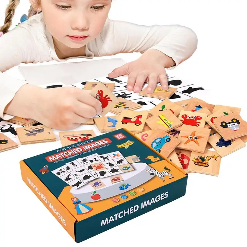 

Memory Matching Game Fun Fruit Animal Shadow Picture Pairing Game Toddler Board Game Wooden Developmental And Educational Toy