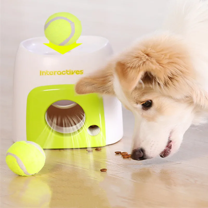 

Pet Dog Toy Ball Automatic Launcher Interactive Feeder Food Reward Machine Training Slow Food Toys Suitable for Cats and Dogs