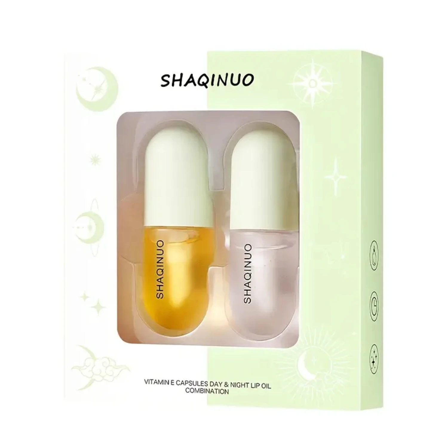 Vitamin E Lip Oil Enhancer Plumper Serum для более объемных губ — 2 шт. увлажняющая маска уменьшения