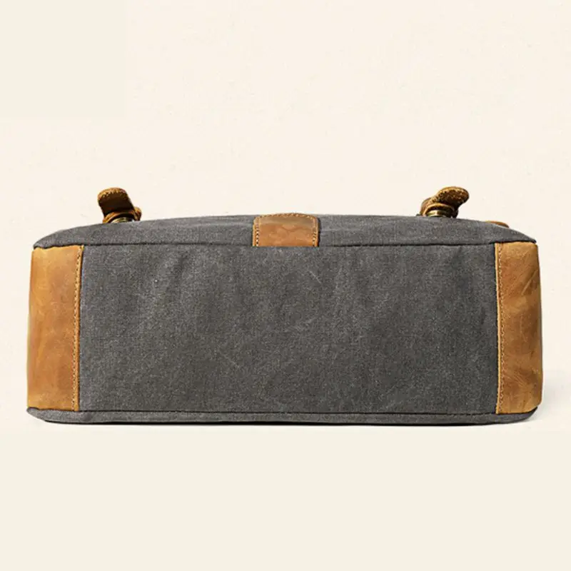 Men's Canvas Briefcase Business Shoulder Crossbody Bag Messenger Laptop Bag Handbag