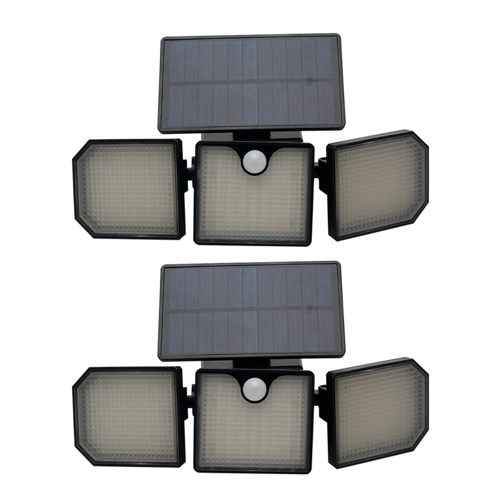 

2pcs/pack Flood Garage Door Waterproof Front Patio Solar Powered Outdoor Light 3 Heads Security 230LEDs Wide Angle Motion Sensor