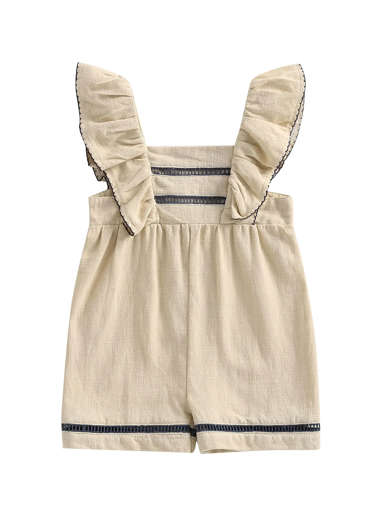 

RUIBBWAN Infant Baby Summer Suspenders Jumpsuit Newborn Girls Boys Solid Color Sleeveless Romper Shorts with Pockets