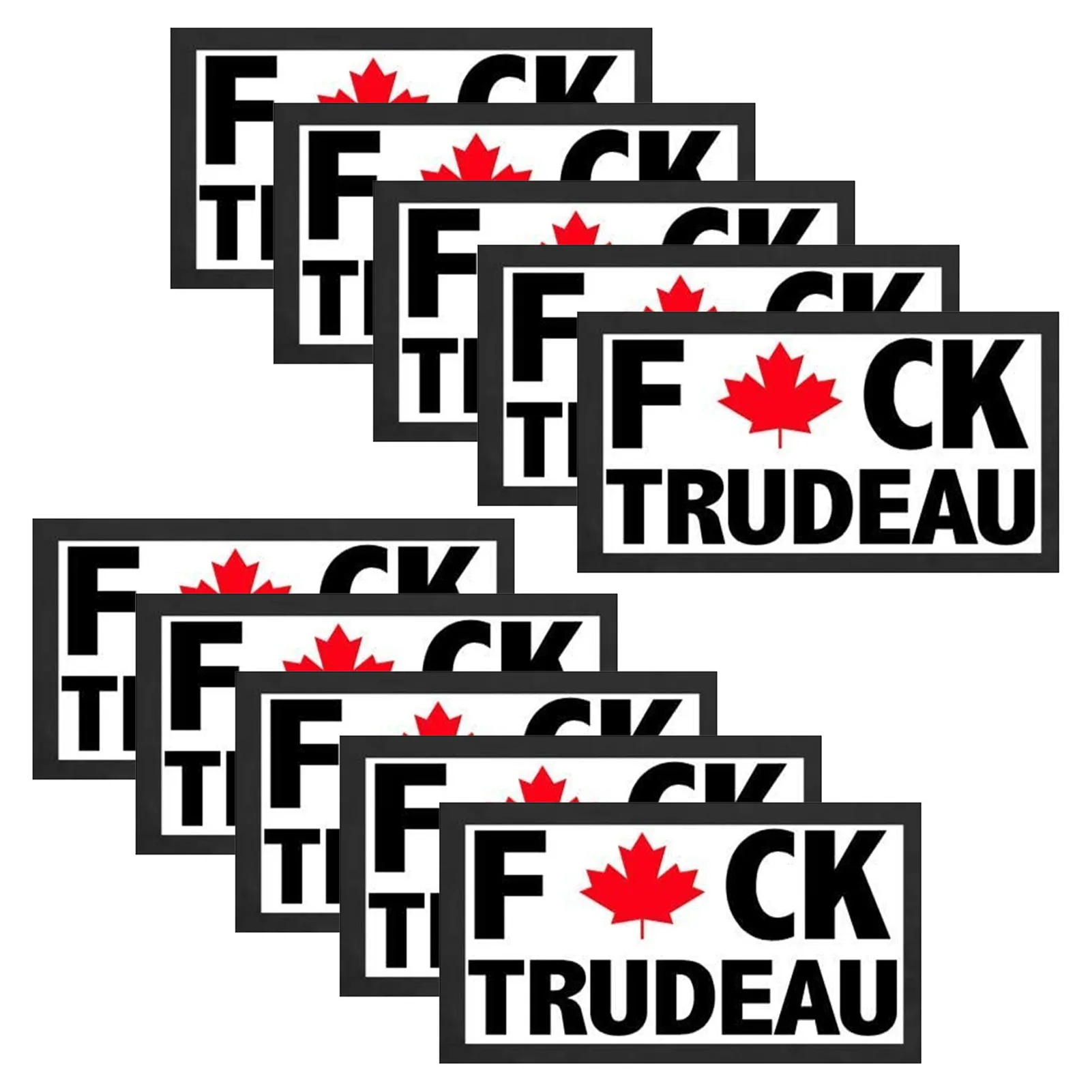 

10Pc Trudeau Sticker Bumper Sticker for Cars Funny Joke Novelty Car Bumper Window Sticker Waterproof Stickers with Canadian Flag
