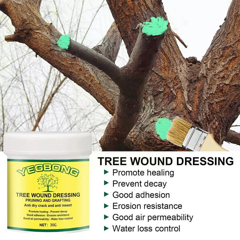 

30g/100g Tree Wound Dressing Quick Recovery Healer Sealer Bonsai Pruning Healing Grafting Paste Compound Plant Cut Cream M0b7