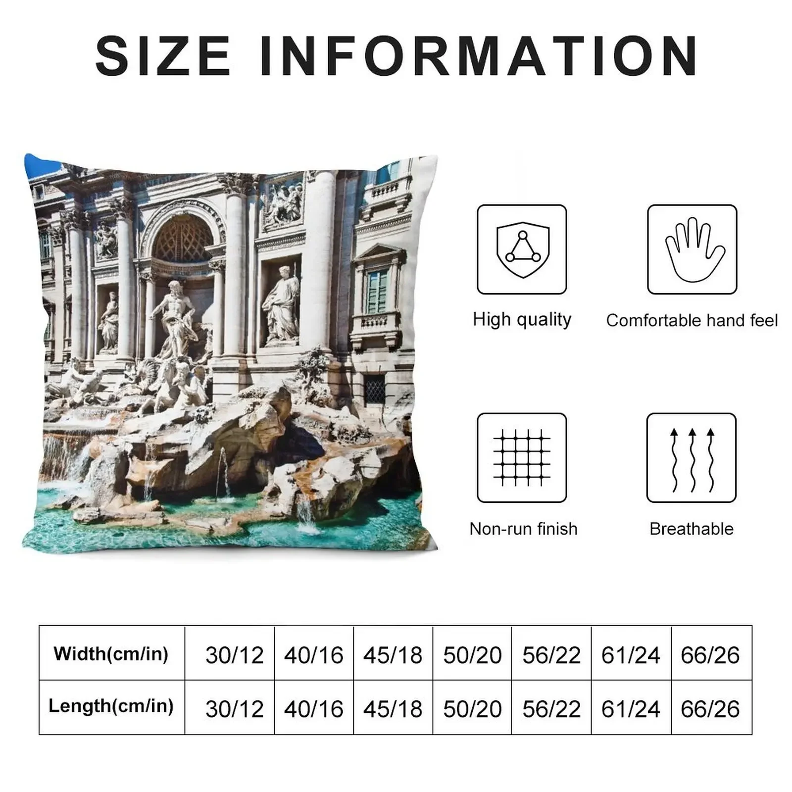 - TREVI FOUNTAIN Декоративная подушка для дивана декоративная наволочка чехол диванной