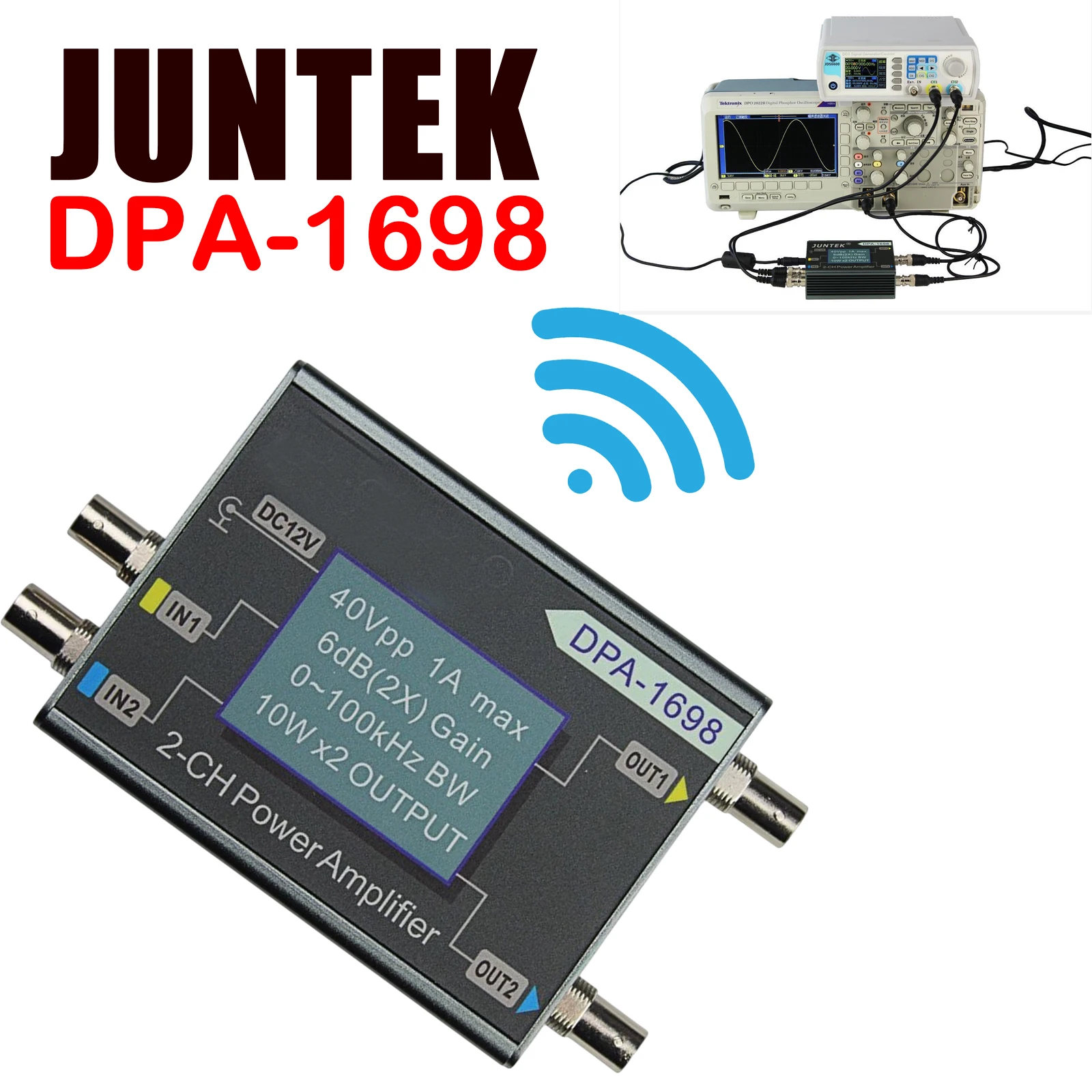 

DPA-1698 40Vpp 2CH DC Power Amplifier For DDS Function signal Generator