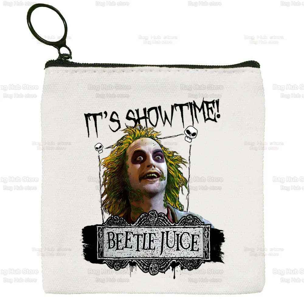 Beetlejuice Wallets Coin Pocket Vintage Male Horror Halloween Snake Purse Function Boy and Girl Wallet With Card Holders