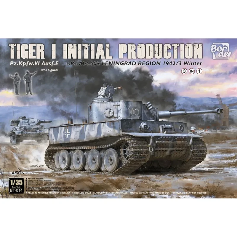 

Border BT-014 1/35 Tiger I Initial Production s.Pz.Abt.502 Leningrad Region 1942/43