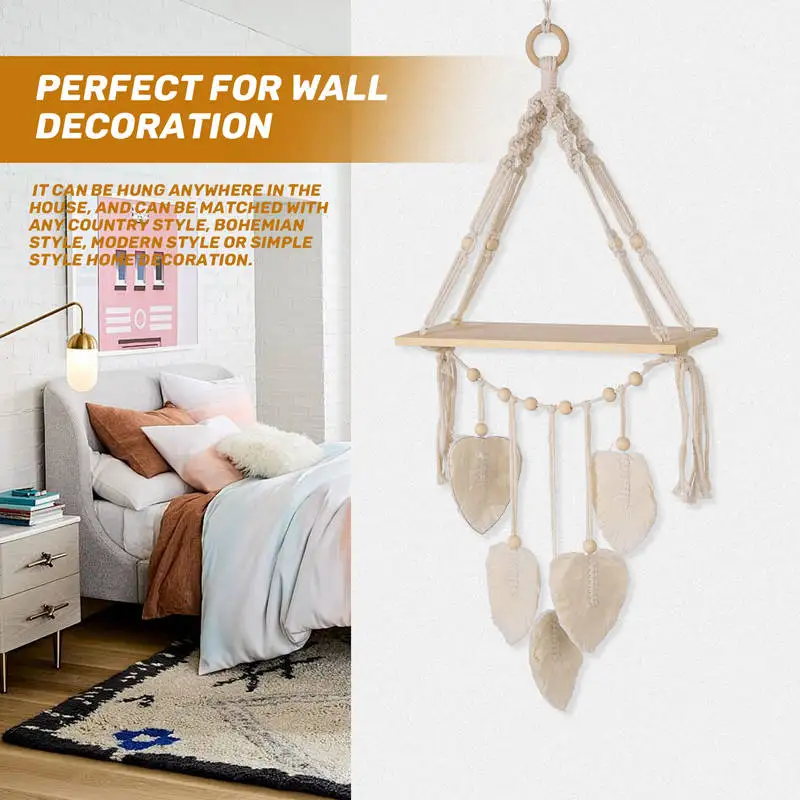 Плавающая рамка в виде листьев гобелен художественная полка богемном стиле