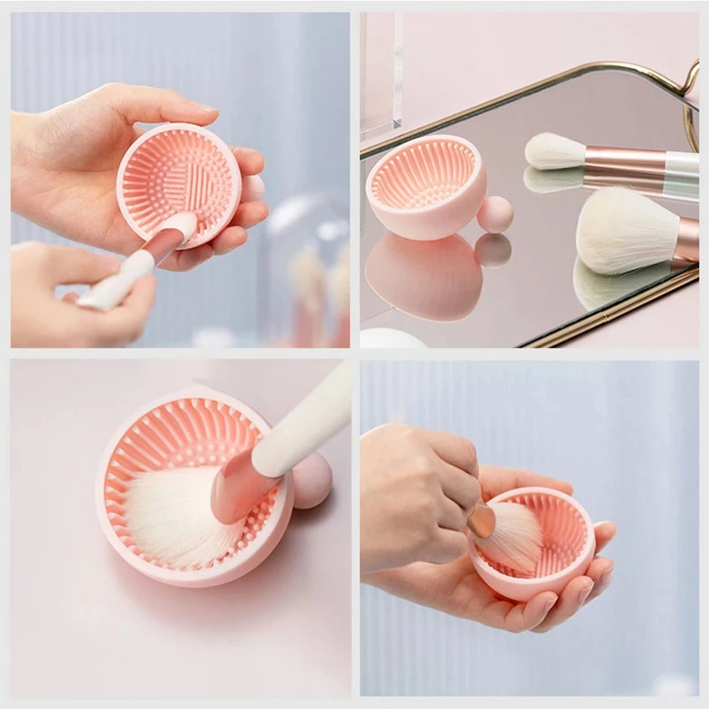 

1pc Silicone Makeup Brush Cleaner Make Up Washing Brush Foundation Makeup Brush Scrubber Board Pad Gel Cleaning Mat Hand Tool