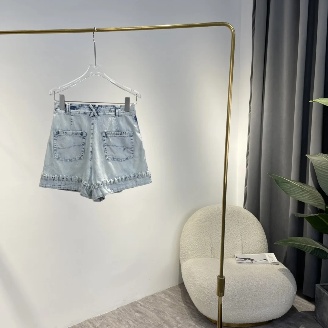 Top Quality Women Fashion Jeans 2022 Summer New Designer High Waist Holes Tie-dye Wide-leg Denim Shorts