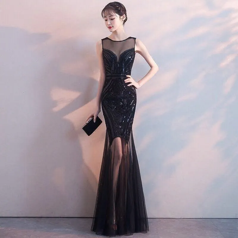 Сексуальное блестящее платье миди с блестками и кристаллами Сетчатое Радужное