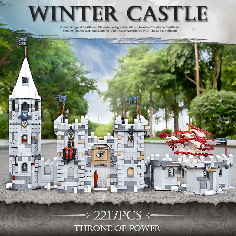 

City Street View K101 American Movie MOC Modular Winterfell Game Building Blocks 2217PCS Assembly Bricks Kids Toys Gifts 2217PCS