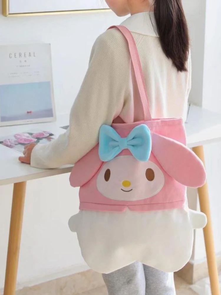 Cartoon My Melody and Korean Style Cute Canvas Shoulder Bag Student Large Capacity Shoulder Bag backpack for girls