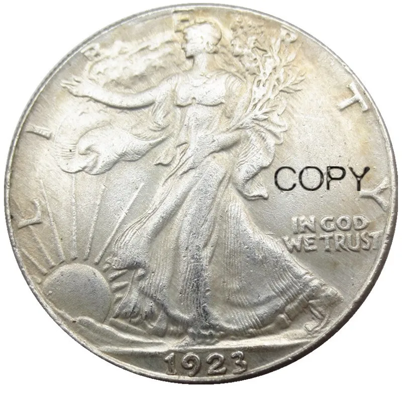 Посеребренные копировальные монеты США 1923S ходячая Свобода Половина доллара
