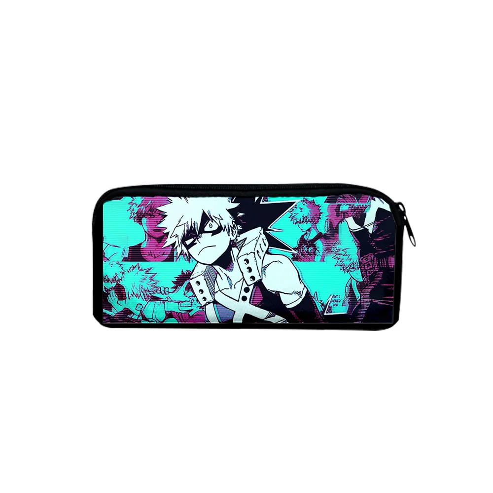 

2022 New Arrival My Hero Academia Bakugou Katsuki Student Large Capacity Zipper Pen Bag