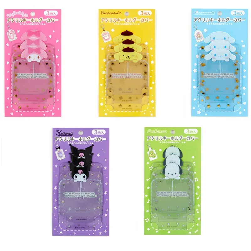 

Kawaii My Melody Kuromi Cinnamoroll прозрачная карточка ПВХ держатель брелок Sanrio аниме Девочка Сердце Милая Ins Фото хранения Чехол